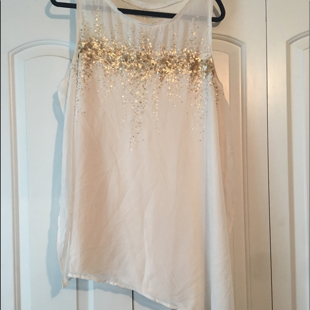 Asymmetrical Sequin Top
